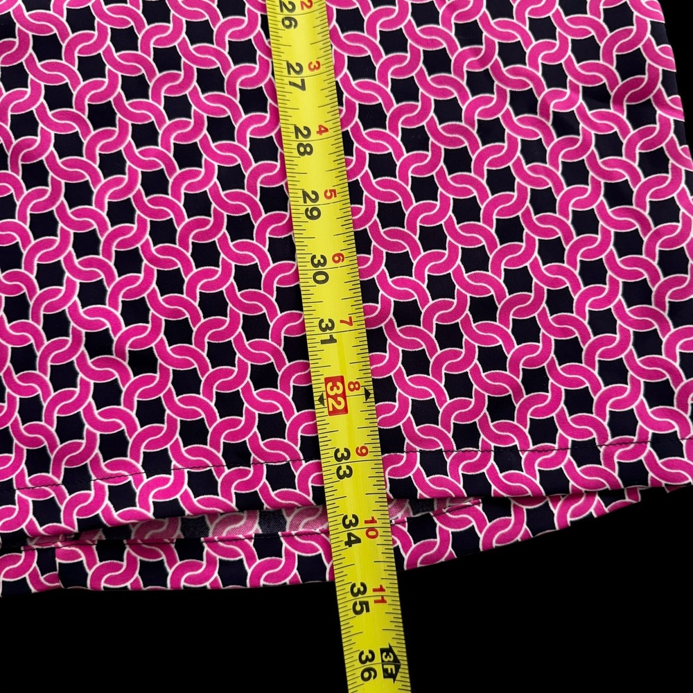 Adrienne Vittadini Geometric Print shift Dress Pink Navy‎ Sleeveless sz 2 office - Picture 8 of 8